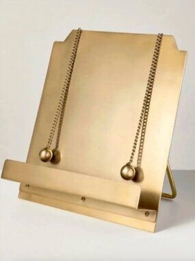 Hearth & Hand with Magnolia Brass Cookbook Holder with Weighted Chains NWT 2026